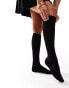 ASOS DESIGN knee high sock in black