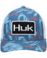 Men's Blue Ocean Palm Trucker Logo Snapback Hat