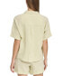 ფოტო #2 პროდუქტის Women's Short-Sleeve Gauze Button-Front Camp Shirt