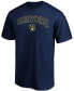 Men's Navy Milwaukee Brewers Team Logo Lockup T-shirt