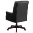 High Back Pillow Back Black Leather Executive Swivel Chair With Arms