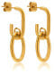 Stylish gold-plated earrings made of VAAXF343G steel