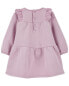 Baby Long Sleeve Fleece Dress 3M