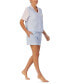 Фото #2 товара Women's 2-Pc. Cotton Boxer Pajamas Set