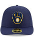 Фото #3 товара Men's Navy Milwaukee Brewers Authentic Collection On-Field Low Profile 59Fifty Fitted Hat