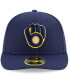 Фото #3 товара Аксессуар головной убор New Era Мужской синий Milwaukee Brewers Authentic Collection On-Field Low Profile 59Fifty Fitted Hat