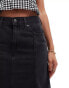 Levi's fit and flare denim skirt in black