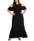 Фото #1 товара Plus Size Piper Cold-Shoulder Maxi Dress