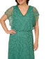 ფოტო #4 პროდუქტის Plus Size Beaded Blouson Dolman-Sleeve Gown