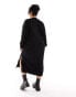 Фото #8 товара River Island Plus rib maxi knit dress in black