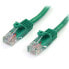 Фото #1 товара Cat5e Patch Cable with Snagless RJ45 Connectors - 1m - Green - 1 m - Cat5e - U/UTP (UTP) - RJ-45 - RJ-45