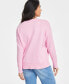 Фото #4 товара Women's V-Neck Dropped-Shoulder Sweater, Created for Macy's