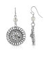 ფოტო #1 პროდუქტის Silver-Tone Crystal Round Drop Earrings