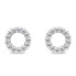 Glittering silver rings earrings EA102W