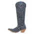 Dingo Honkytonk Honey Rhinestone Snip Toe Cowboy Womens Blue Casual Boots DI162 6 - фото #3