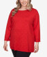 ფოტო #5 პროდუქტის Plus Size Stud Embellished Tunic Sweater