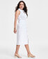 Фото #3 товара Petite Cotton Twisted Dress, Created for Macy's