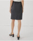 ფოტო #1 პროდუქტის Plus Size Cotton Classic Woven Twill Drawstring Skirt