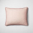 King Textured Chambray Cotton Pillow Sham Rose - Casaluna