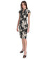 Women's Floral-Print Split-Neck Dress