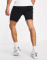 ASOS DESIGN 2 pack jersey skinny shorts in grey marl/black - MULTI Schwarz/Kalkgrau, M Long - фото #2