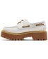 ფოტო #3 პროდუქტის Women's Stone Street 3-Eye Premium Leather Platform Boat Shoes from Finish Line