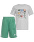 Фото #5 товара Комплект для маленьких мальчиков Адидас футболка и шорты, сшитые из хлопка, 2 штуки.