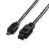 Фото #1 товара ROLINE IEEE1394b FireWire Cable - 9/4-pin - Type A-C 1.8 m - FireWire 800 (IEEE 1394b) - 4-p - 9-p - Black - Male/Male - 400 Mbit/s