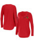 ფოტო #4 პროდუქტის Women's Red Chicago Blackhawks Plus Size Scoop Neck Long Sleeve T-shirt