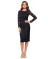 Women's Soutache Lace Long-Sleeve Sheath Dress