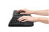Фото #9 товара Kensington Pro Fit® Ergo Wireless Keyboard (Black) - Full-size (100%) - RF Wireless + Bluetooth - QWERTY - Black
