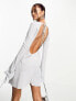 Фото #5 товара Weekday Bella open back mini dress in grey