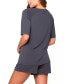 ფოტო #2 პროდუქტის Women's 2Pc. Raglan Top and Short Pajama Set