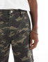 ASOS DESIGN carpenter short in camo print