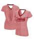 ფოტო #2 პროდუქტის Women's Red St. Louis Cardinals Halftime Back Wrap Top V-Neck T-shirt