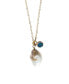 ფოტო #1 პროდუქტის Skylar — Baroque pearl and blue zircon necklace