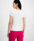 ფოტო #3 პროდუქტის Women's Asymmetrical T-Shirt, Created for Macy's