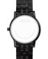 ფოტო #3 პროდუქტის Unisex Swiss Museum Classic Black PVD Stainless Steel Bracelet Watch 40mm