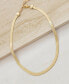 ფოტო #2 პროდუქტის Gold Plated Flat Snake Chain Necklace