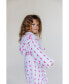 ფოტო #3 პროდუქტის GOTS Certified Organic Cotton Muslin Hooded Reversible Bath Robe, Enchanted Garden (Size 1-2Y), Girls, Infant