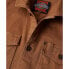 SUPERDRY Merchant Herringbone long sleeve shirt Denim Co Tobacco Brown, S - фото #3