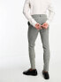 ASOS DESIGN super skinny suit trouser in olive in birdeye texture