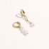 ფოტო #3 პროდუქტის 18K Gold Plated Freshwater Pearls Mismatch Style - Aki Earrings For Women