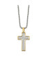 ფოტო #2 პროდუქტის Laser Cut Center Moveable Cross Pendant on Rope Chain Necklace