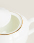 Bone china sugar bowl with rim