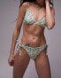 Фото #2 товара Topshop mix and match underwire bikini top in blue ditsy floral