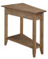 24" Rubber wood AH Wedge End Table with Shelf