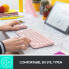 Фото #5 товара Logitech K380 Multi-Device Bluetooth Keyboard - Mini - Bluetooth - QWERTY - Pink