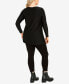 ფოტო #5 პროდუქტის Plus Size Tia Twist Long Sleeve Top