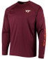 Фото #3 товара Men's PFG Maroon Virginia Tech Hokies Terminal Tackle Omni-Shade Long Sleeve T-shirt